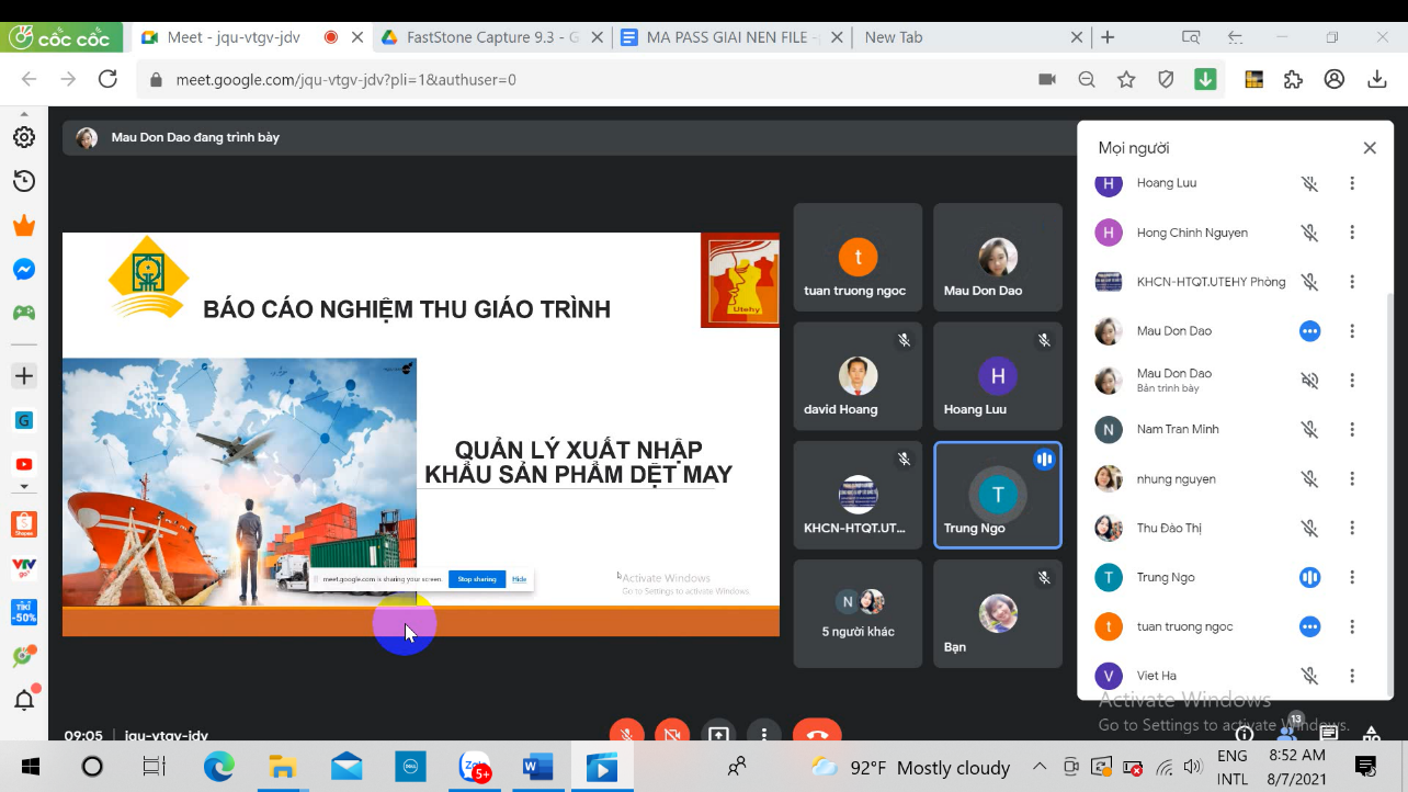THẨM ĐỊNH GIÁO TRÌNH, NGUỒN HỌC LIỆU PHỤC VỤ CÔNG TÁC GIẢNG DẠY CỦA KHOA CÔNG NGHỆ MAY & THỜI TRANG, TRƯỜNG ĐẠI HỌC SƯ PHẠM KỸ THUẬT HƯNG YÊN